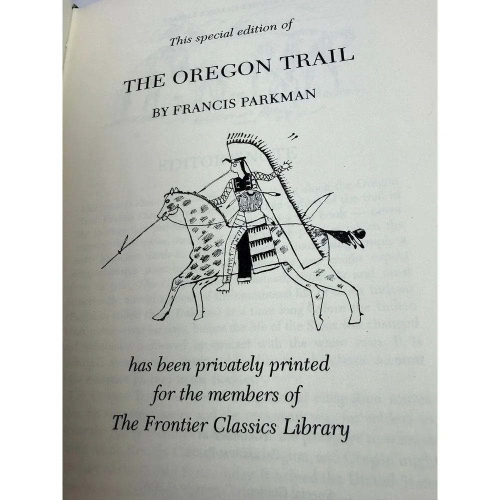 The Oregon Trail Francis Parkman Frontier Classics Library Leather Bound 2007